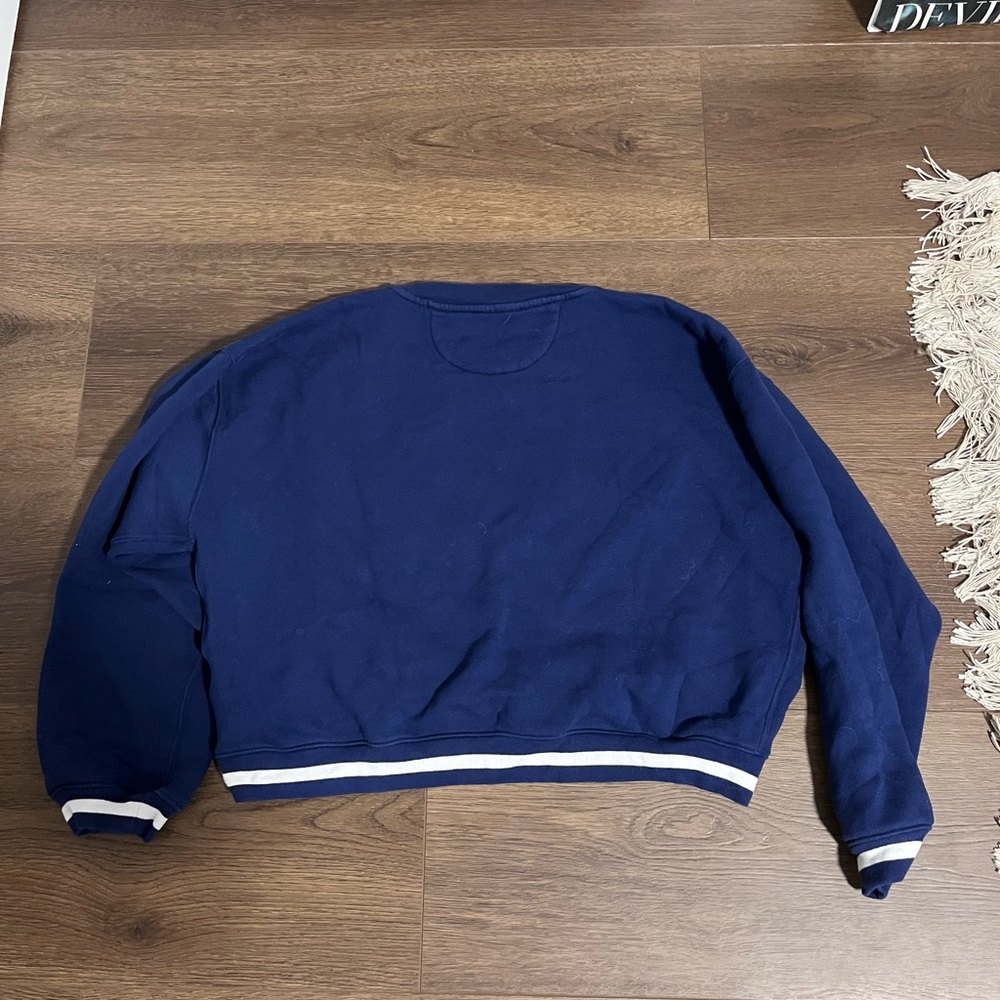 J. Crew Blue Après Ski Crewneck Sweater - Picture 2 of 3